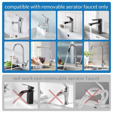 Sink Faucet To Garden Hose Adapter With 360 Degree Swivel Ball Joint And Aerator, Chrome Finish, Three Quarter Inch GHT Thread, Kitchen And Bathroom Water Hose Connector For Flexible, Anti Kink Watering And Easy Hose Direction; compatible with removable aerator faucets