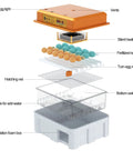 Exploded view of Automatic Egg Incubator For Hatching Eggs With Humidity Control And Auto Egg Turning 36 Egg Capacity