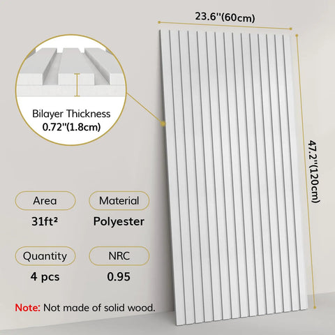 Heavy Duty Dual Layer Acoustic Wall Panels For Crisp Audio And Echo Blocking Self Adhesive Thick Fabric Wrapped Sound Dampening Tiles 4 Pack Peel Stick Install No Sweat Game Changing Setup, 47.2x23.6in polyester design