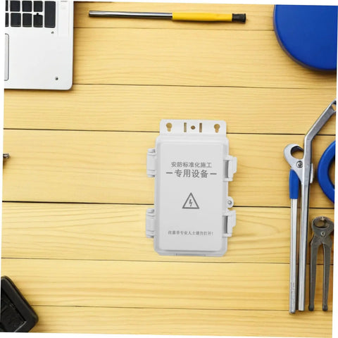 Top Tier Phenofice White Plastic Electrical Junction Box Waterproof Case Resists Aging And Wear For Secure Outdoor Electric Outlet Install At Industrial Sites Or Backyard on wooden desk with tools