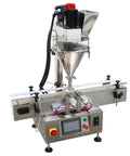 Heavy Duty Semi Automatic Powder Filling Machine Smooth Operator With Conveyor For Granular Packets Like Feed Sugar Coffee 10 To 200 Grams Running Smooth At 15 To 30 Bags Per Minute Badass Stainless Steel Build With Mixer 110V, stainless steel design with conveyor.