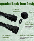Heavy Duty Double Layer Soaker Hose For Drip Irrigation That Saves 80 Percent Water, Leak Proof Garden Hose connectors view