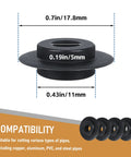 41312 F158 Cutter Replacement Wheel 4 Pack For Tubing Cutters 10, 15, And 20 Inch Easy Install No-Fuss Heavy Duty Steel Wheel For Copper And Aluminum Pipes Durable Long-Lasting Cutter Wheel, 0.7in x 0.19in
