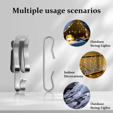 Rugged Aluminum Roof And Gutter Deicing Cable Clips And Spacers Kit with multiple usage scenarios shown in images.