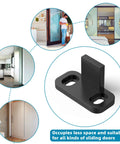 Eight Piece Barn Door Floor Guides Set For Sliding Doors Bottom Mount Floor Track And Closet Hardware Plastic Wall Mounted Guides