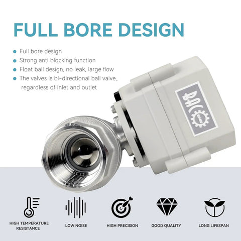 2 Way Motorized Ball Valve 1 Inch DN25 Stainless Steel Electric Water Valve 110VAC with indicator and spring return
