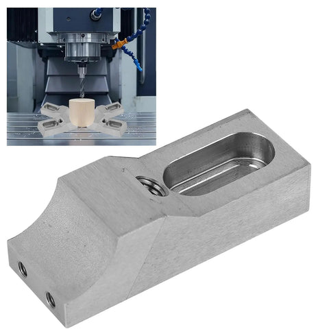 S136H Die Steel Low Profile Cnc Side Clamp Vise Set M8 Arc Jaws for tight fit machining on small machinery showing detailed view.