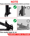 Post Mount Disc Brake Caliper Adapter Kit compatibility for B-Mount fork and frame with visual compatibility check