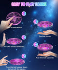 Mini UFO Flying Toy Drone For Kids With 360-Degree Gesture Control And LED Lights demonstration.