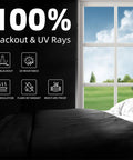 Graphene Thermal Blackout Curtains For Bedroom And Living Room, 100 Percent Light Blocking Window Coverings installation view