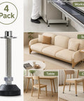 20 Degree Swivel M10 Threaded Beefy Heavy Duty Furniture Leg Levelers With T Nuts, various uses with furniture examples.