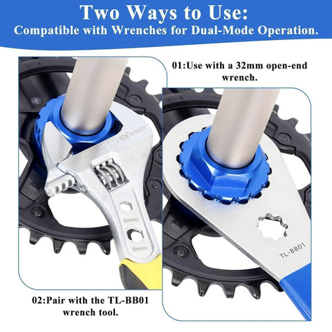 Direct Mount Centerlock Chainring And Crank Removal Tool Pro Grade For Shimano 12 Speed Cranksets M7100 M8100 M9100 M9120 with wrenches