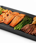 17 Inch Stove Top Griddle For Gas Stoves With Warp Resistant Nonstick Surface, cooking asparagus, shrimp, salmon, and steak