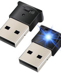 USB LED Car Light With 5V Smart Interior Lighting Atmosphere Lamp showing dual USB A ports and glowing LED