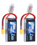 2S 2200mAh 7.4V 50C Shorty LiPo Battery Pack With XT60 Connector Soft Pack For 1 16 Scale RC Cars Trucks Helicopters Planes