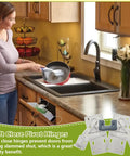 Silent Self Closing Pivot Hinges For Cabinets Smooth As Butter Damper Hardware Zero Slamming in a kitchen setting.