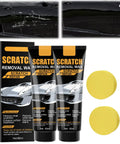Two Pack Car Scratch Remover Wax Kit for Deep Scratches and Swirls Vehicle Polish and Scratch Repair Paste with Sponge Clear Coat Safe Car Paint Restoration Easy DIY Auto Body Shine and Protection box with two tubes and sponges