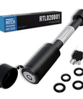 Trailer Hitch Lock Pin 5/8 Inch For 2 Inch And 2.5 Inch Receivers Weatherproof Lock shown with keys, cap, and O-rings