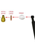 TIG Collets 13N23 Three Thirty Second Inch Orifice And Two Point Four Millimeter Orifice torch components diagram