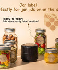 Electric Mason Jar Vacuum Sealer Kit Game Changing With Ten Lids Included Automatic Seal with labeled jars and vacuum sealer