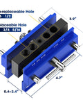 Self Centering Doweling Jig Kit for Pro Grade Results, Perfectly Straight Holes, Biscuit Joiner Set With 6 Drill Guide Bushings