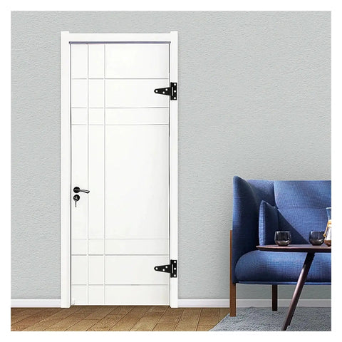 2 Pack Adjustable T Shape Door Hinges 2 Inch Iron Light Duty Shed Hinges Quiet Close Smooth Operation on white door