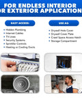Tough As Nails Heavy Duty 20X20 Steel Access Panel For Ceiling And Drywall showing plumbing and wiring applications.
