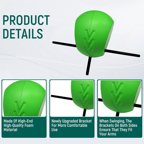 Posture Perfect Golf Swing Trainer For Arm And Body Coordination, Muscle Memory Builder, green foam pro grade swing aid