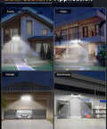 20 Pack Heavy Duty 300W Led Flood Lights Outdoor illuminating porch, patio, garage, and storehouse with bright daylight white light.