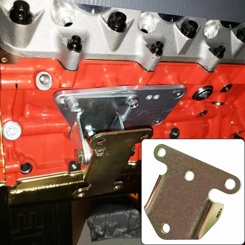 Installed Chevy V8 Small Block Motor Mount Kit, Heavy Duty Steel Fixed Mount With Bolts, 2 Pack, Engine Mounts For SBC Engines