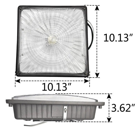Beast Bright Outdoor Canopy Light 45W LED Over 5100 Lumens Daylight 5000K AC110277V Energy Saver 10x10 Ceiling Fixture