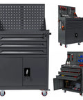 Rolling Tool Box Organizer With Wheels Heavy Duty Steel Cart With Drawers And Drawer Liners Locking System for workshop use