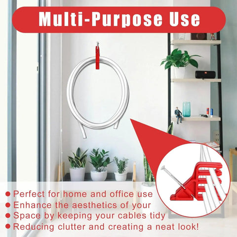100 Pack Multi Cable Staples Compatible With Romex Clips, Red Wire Stackers For Easy Installation, secure hold on electrical wires.
