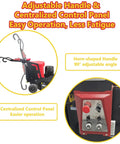 Adjustable handle and control panel of Beefy 12 Head Concrete Floor Grinder With Planetary System 220V 3PH 18.5KW