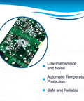 Close-up of circuit board highlighting features of 9V 3A AC Power Adapter For Korg Synthesizers And Mixers Plug-And-Play Power Supply