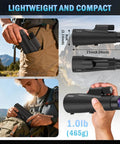 Clear 15x55 Monocular Telescope With Tripod And Phone Adapter For Adults, Crisp HD Long Range Birdwatching And Wildlife Observation, Compact Outdoor Spotting Scope For Travel And Nature Lovers, lightweight 21cm black rubber body