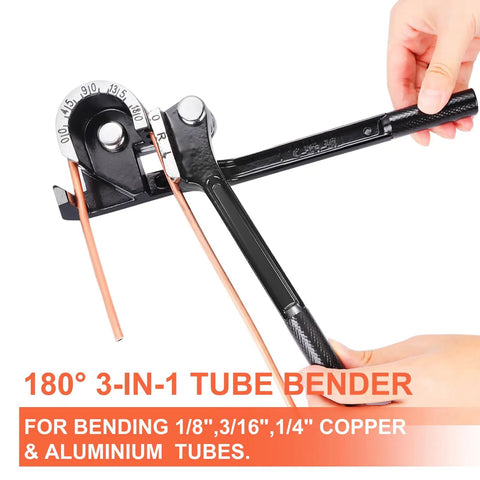 180° tube bender from Go-To All-In-One 3/16 Brake Line Repair Kit with 25 Ft Copper Coated Tubing, bending copper tubing