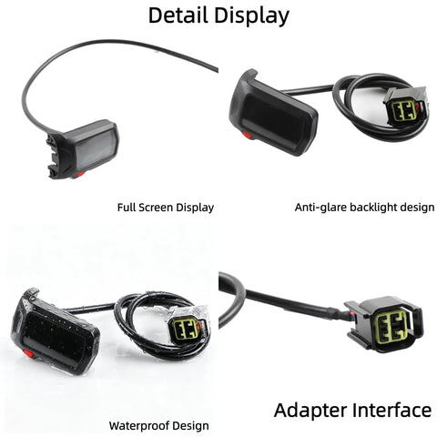 Direct Replacement Digital Speedometer With Hour Meter For Light Bee X And Light Bee S Electric Dirt Bike, Real Time Speed Display In KmH With Odometer And Total Ride Time On Large LCD