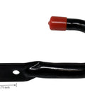 Tough As Nails Heavy Duty Garage Storage Utility Hooks Black 6 Pack Holds Up To 25 Pounds Mount On Wood Studs Or Brick With Screws Not Included Rust Resistant Powder Coated Non Marking Tips, hook close-up with red tip and size marking