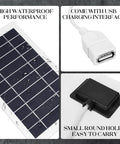 Dope Solar Charger Kit For Phones And Cameras, Portable Solar Panel with USB port and waterproof features, 5V 5W monocrystalline