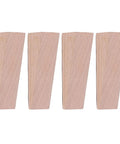 Four Pack Wooden Door Stops Anti Slip Nail Free For Doors In Living Room, Bedroom, And Bathroom Seams, Beech wood material