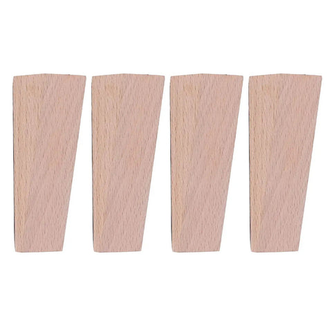 Four Pack Wooden Door Stops Anti Slip Nail Free For Doors In Living Room, Bedroom, And Bathroom Seams, Beech wood material