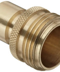 Brass Garden Hose Quick Connect Fitting Adapter GHT To Quick Disconnect Male Plug 200 PSI Built Tough For Easy Watering And Leak Free Fit No Tool Needed