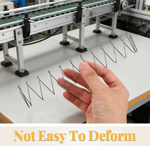 Trapezoidal Flat Compression Springs Pack Of 2 Heavy Duty High Strength Flat Wire Springs For Mechanical Projects And Industrial Machinery Spare Parts With Extended Elasticity And Compact Design, stainless steel