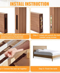 Step-by-step installation guide for Straight Up Solid Heavy Duty Metal Bed Rail Fasteners And Steel Frame Brackets.