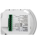 Back view of Ultrasonic Ceiling Occupancy Sensor UT-300-3 showing wiring and label details