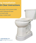 3.5 Inch High Toilet Riser Base For Handicap And Elderly, Extra Tall Toilet Seat Elevator installation illustration