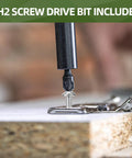 Heavy Duty Pan Head Sheet Metal Screws, Self Tapping Phillips Drive Fasteners, Corrosion Proof 304 Stainless Steel, 1 1/4 Inch Length, screw driver bit driving screw into wood.