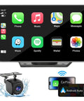 7 Inch HD Portable CarPlay Wireless Double Din Car Stereo with GPS, Android Auto, Apple CarPlay, and touch screen display.