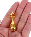 Golden Zinc Alloy Shelf Rail Brackets Kit With Decorative Posts Protect Glass Edges From Scratches No Fuss Install 24 Piece Set For Indoor Cabinets And Furniture Trim held in hand